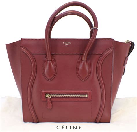 celine box bag pebbled leather|authentic Celine bag for sale.